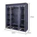 Meerveil Non-woven Fabric Foldable Wardrobe, Black/Blue Color