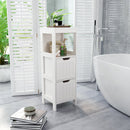 Meerveil Simple Bathroom Cabinet, White Color, Single Raw, 2 Drawers