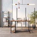 Meerveil Retro Industrial Computer Table for Home Office, with Open Storage Spaces