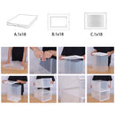 Meerveil PP Plastic Stackable Shoe Boxes, Transparent White, Set of 18L Size, Organizer with Door