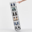 Meerveil PP Plastic Stackable Shoe Boxes, Transparent White, Set of 18L Size, Organizer with Door