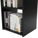 Meerveil L-shaped Computer Desk, White/Black Color, 2 Storage Compartments