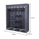 Meerveil Non-woven Fabric Foldable Wardrobe, Frame Structure