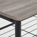 Meerveil Coat Rack, Antique / Warm Grey Wood Grain Color, Basic Type, with Shoe Storage Bench