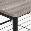 Meerveil Coat Rack, Antique /Warm Grey Wood Grain Color, with Shoe Storage Bench and Anti-tip Straps