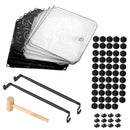 Meerveil Bedroom PP Storage Wardrobe, 12/20 Cubes, Black Color, with White Door Panel Twill Printed