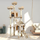 Meerveil Cat Scratching Tree, Light/ Dark Grey/Beige Color, Large Size, with Ladders and Looking Platforms