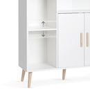Meerveil Modern Storage Cabinet, White Color, Adjustable Partitions
