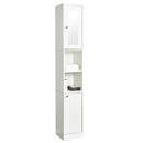 Meerveil  Bathroom Cabinet, White Color, Tall and Slim, Providing a Mirror