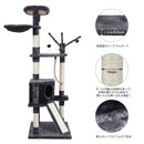 Meerveil Cat Scratching Tree, Light/Dark Grey/Beige Color, Large Size, with Stairs, Berths, Jumping Platforms