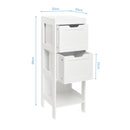 Meerveil Simple Bathroom Cabinet, White Color, Single Raw, 2 Drawers