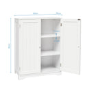 Meerveil Simple High Bathroom Cabinet, White Color, 2 Doors