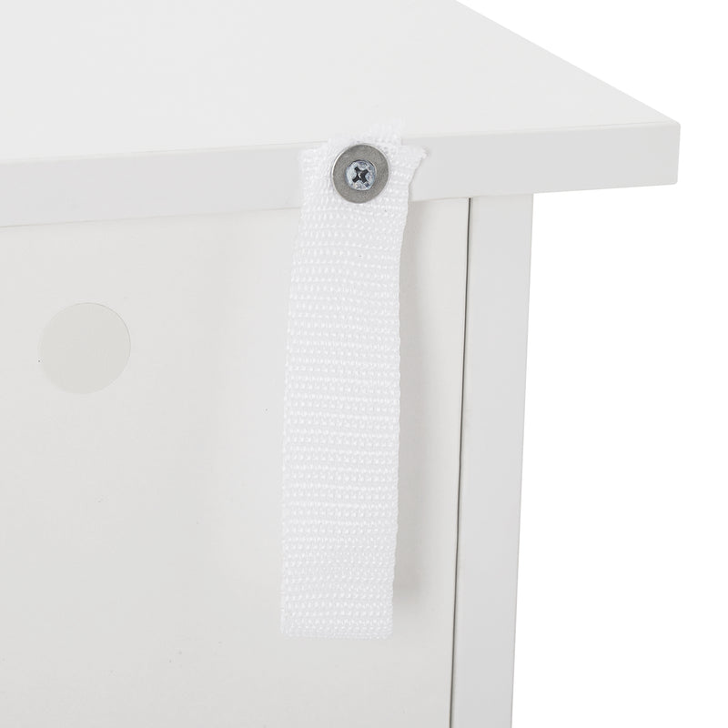 Meerveil Computer Desk, White Color, Workstation with Storage Compartment and Cable Management Hole