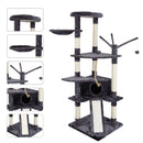 Meerveil Cat Scratching Tree, Light/Dark Grey/Beige Color, Large Size, with Stairs, Berths, Jumping Platforms