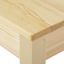 Meerveil Dining Table and Chairs Set, White&Blue/Natural Wood Color, Classic Style, Solid Pine Wood