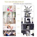 Meerveil Cat Scratching Tree, Light/Dark Grey/Beige Color, Large Size, Seven Levels of Different Heights