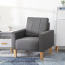 Meerveil Modern Armchair, Light/Dark Grey Color, Solid Wood Frame Inside