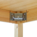 Meerveil Dining Table and Chairs Set, White&Blue/Natural Wood Color, Classic Style, Solid Pine Wood