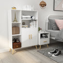 Meerveil Modern Storage Cabinet, White Color, Single Storage Unit and Drawer