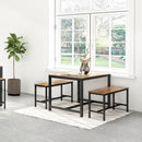 Meerveil Retro Industrial Dining Table Set
