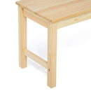 Meerveil Dining Table and Chairs Set, White&Blue/Natural Wood Color, Classic Style, Solid Pine Wood