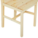 Meerveil Dining Table and Chairs Set, White&Blue/Natural Wood Color, Classic Style, Solid Pine Wood