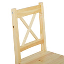 Meerveil Dining Table and Chairs Set, White&Blue/Natural Wood Color, Classic Style, Solid Pine Wood