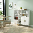 Meerveil Modern Storage Cabinet, White Color, Single Raw and Multilayer