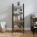 Meerveil Multifunctional Ladder Shelf, Antique Wood Grain Color