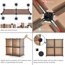 Meerveil Bedroom PP Storage Wardrobe, 12/20 Cubes, Transparent