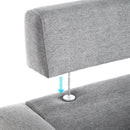 Meerveil Modern Armchair, Light/Dark Grey Color, Solid Wood Frame Inside