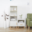 Meerveil Modern Storage Cabinet, White Color, Single Raw and Multilayer