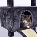 Meerveil Cat Scratching Tree, Light/Dark Grey/Beige Color, Large Size, Seven Levels of Different Heights