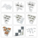 Meerveil 6 Cubes Bookcase, White Color, Trapezoid Storage Unit