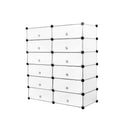 Meerveil DIY Multi-functional PP Shoe Rack, 12 Cubes, Black / White Color