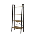 Meerveil Multifunctional Ladder Shelf, Antique Wood Grain Color