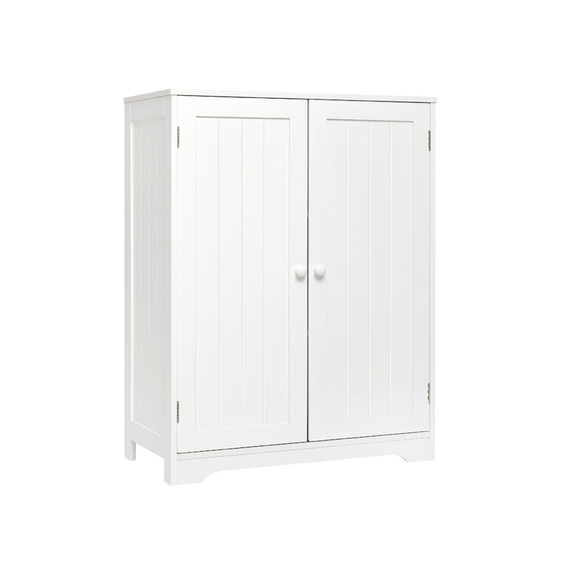 Meerveil Simple High Bathroom Cabinet, White Color, 2 Doors