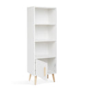 Meerveil Modern Storage Cabinet, White Color, Single Raw and Multilayer