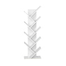 Meerveil Modern Bookcase, White Color, 9 Tier Tree Shape Design