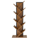 Meerveil Bookcase, Standing Shelf, Tree Shaped Storage Rack 9 Tier for CDs