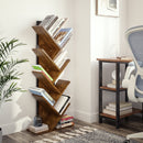 Meerveil Bookcase, Standing Shelf, Tree Shaped Storage Rack 9 Tier for CDs