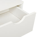 Meerveil Modern Storage Cabinet, White and Oak Color Matching, 2 Doors and Single Drawer