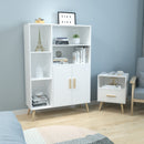 Meerveil Modern Storage Cabinet, White Color, Single Storage Unit and Drawer