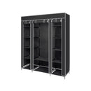 Meerveil Non-woven Fabric Foldable Wardrobe, Black/Blue Color
