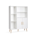 Meerveil Modern Storage Cabinet, White Color, Adjustable Partitions