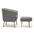 Meerveil Modern Armchair Set with Dual Purpose, Dark Grey Color, Equipped with Footstool