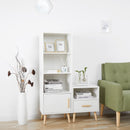 Meerveil Modern Storage Cabinet, White Color, Single Raw and Multilayer