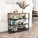 Meerveil Retro Industrial Shoe Rack, Four-layer Design, Balck Painted Iron