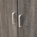 Meerveil Sideboard, Grey Color, Push-Open Design with 2 Drawers and 3 Doors