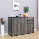 Meerveil Sideboard, Grey Color, Push-Open Design with 2 Drawers and 3 Doors